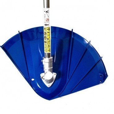Protector azul para desbrozadora de césped