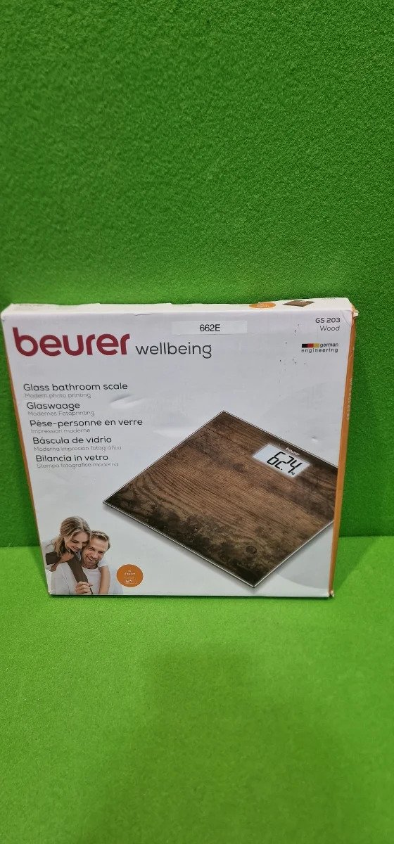 Beurer GS 203 Madera - Báscula de baño de vidrio
