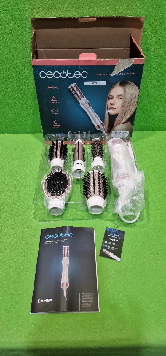 Cecotec Cepillo de Aire Bamba CeramicCare 5in1Gyro. 1000 W