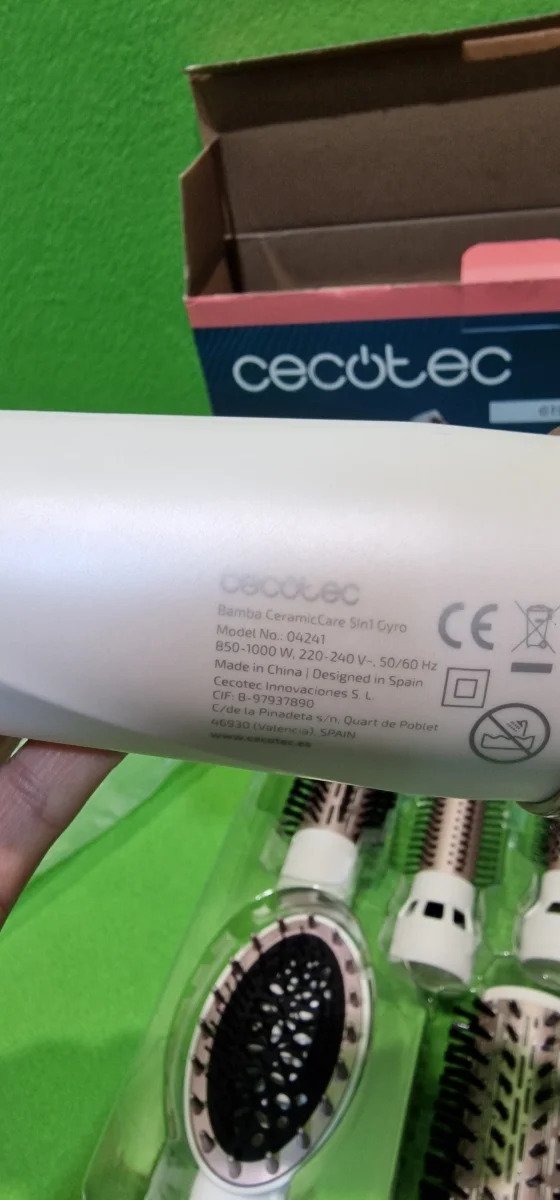 Cecotec Cepillo de Aire Bamba CeramicCare 5in1Gyro. 1000 W