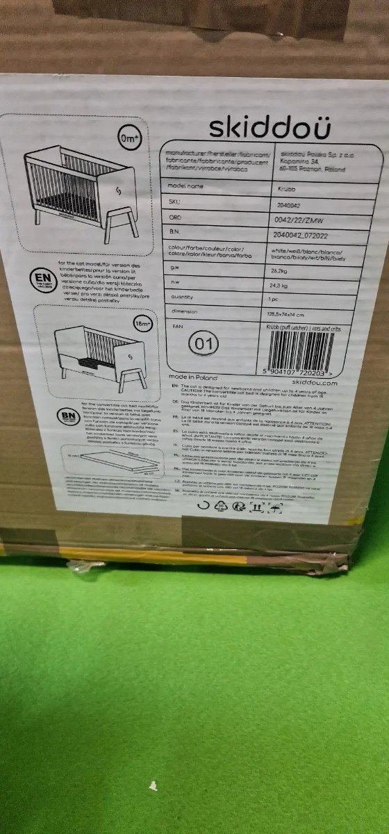 Cama infantil de madera Krübb Recomendación de peso máximo ‎30 KG