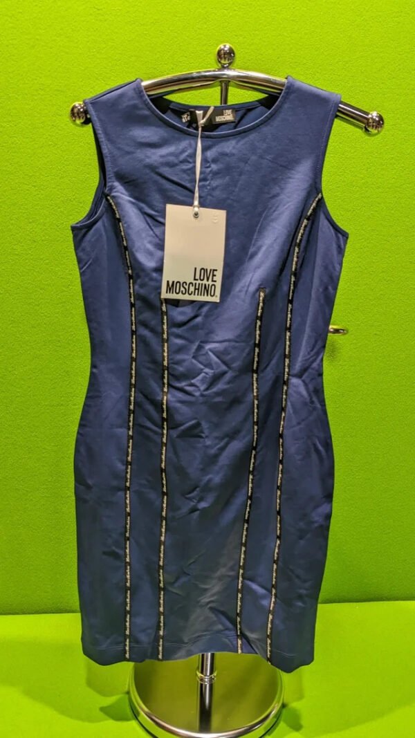 Vestido azul marino sin mangas Love Moschino