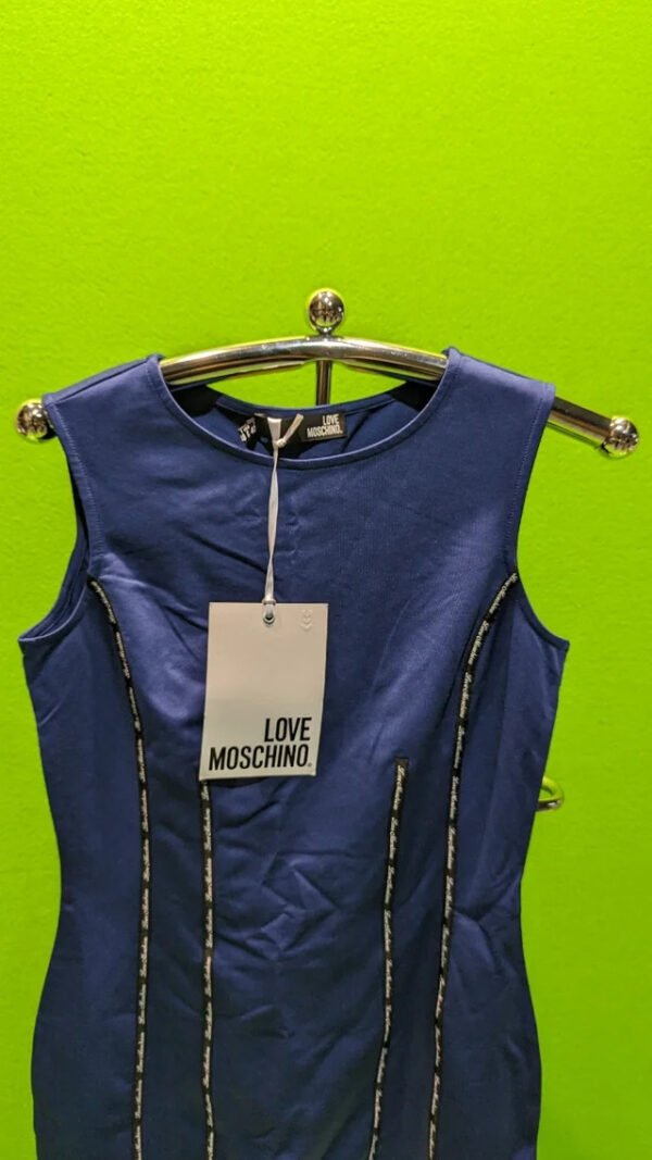 Vestido azul marino sin mangas Love Moschino