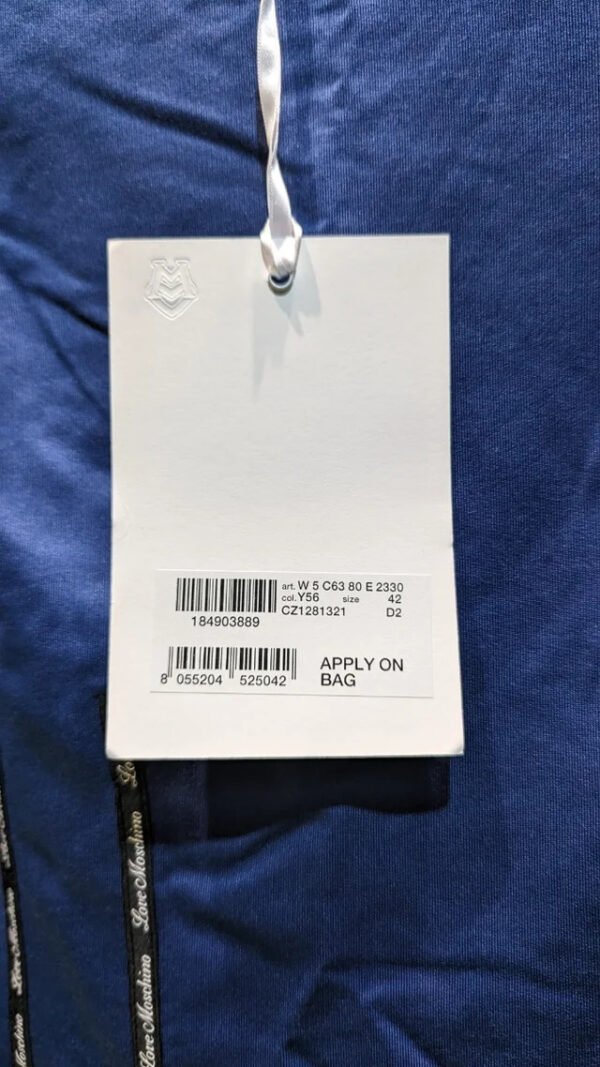 Vestido azul marino sin mangas Love Moschino