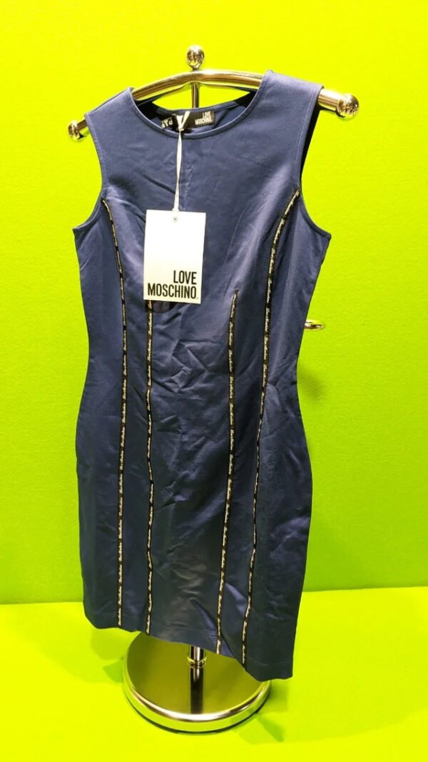 Vestido azul marino sin mangas Love Moschino