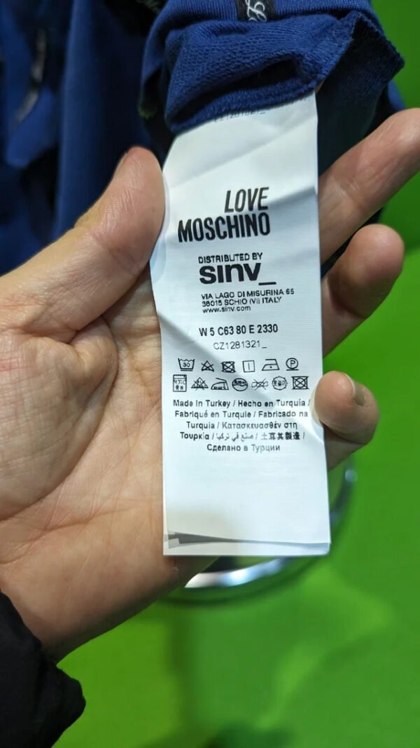 Vestido azul marino sin mangas Love Moschino