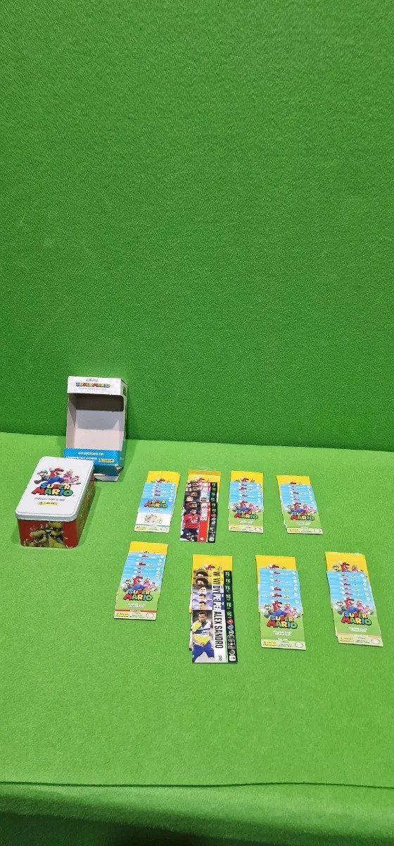 Panini Super Mario TC-Caja metálica con Bolsillos y Tarjetas