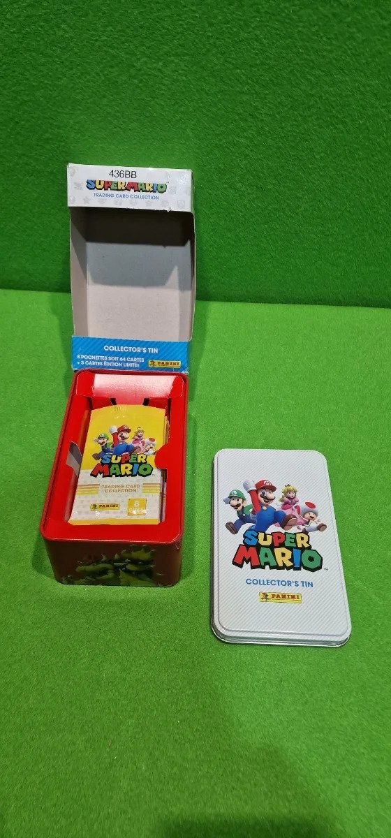 Panini Super Mario TC-Caja metálica con Bolsillos y Tarjetas