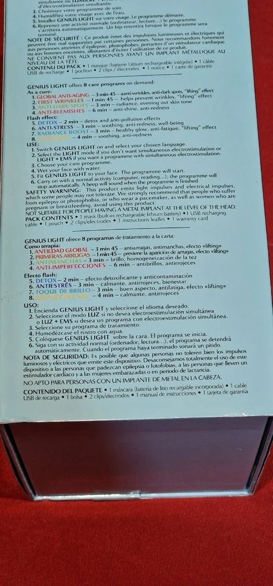 ALIKA - Genius Light - Lámpara de luminoterapia - Cuidado facial - 8 programas