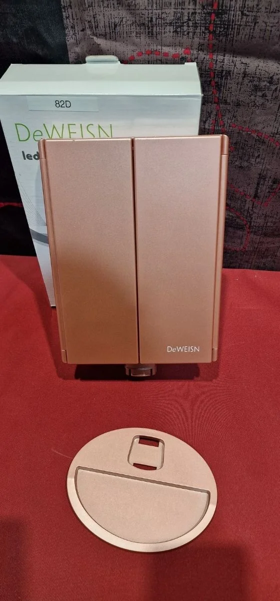 Espejo de Maquillaje con LED, Iluminado Espejo de Mesa Luz con Ampliación