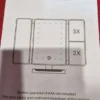 Espejo de Maquillaje con LED, Iluminado Espejo de Mesa Luz con Ampliación