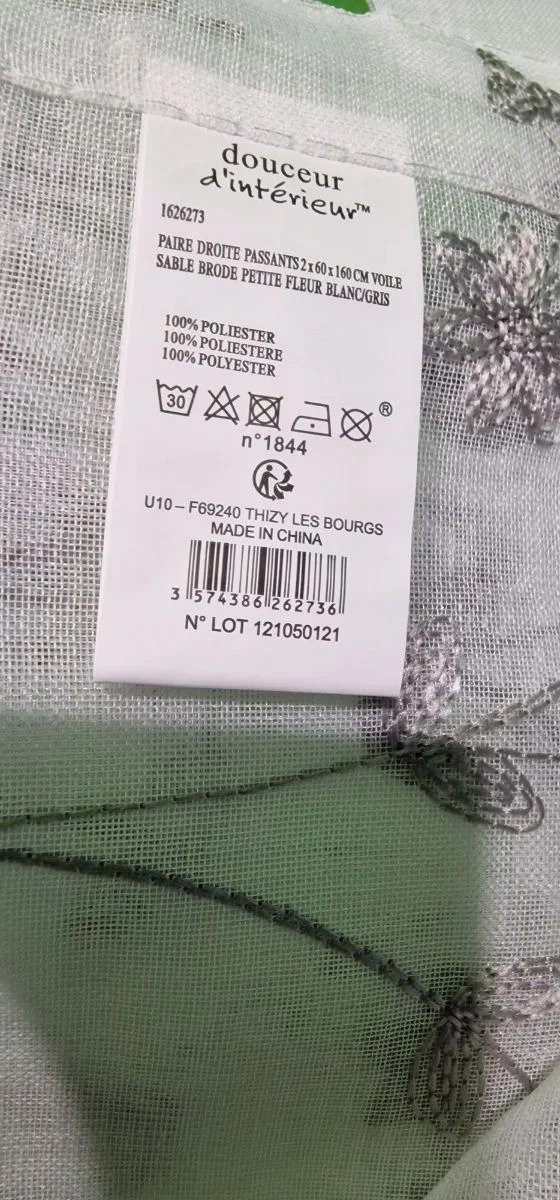 Cortina Voilage para salón Dormitorio o balcón