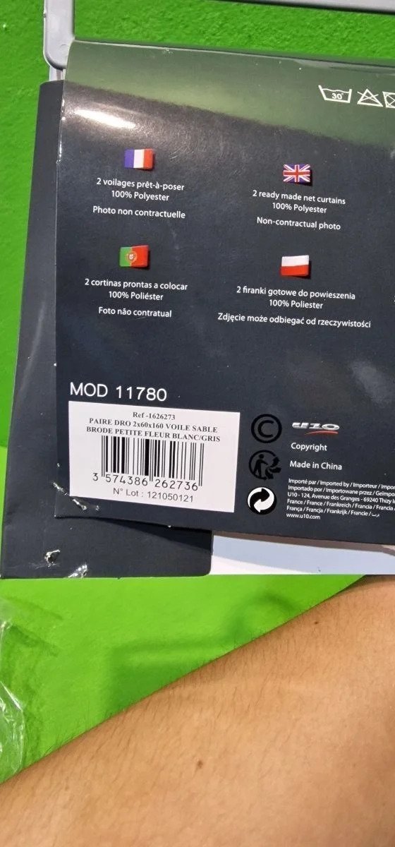 Cortina Voilage para salón Dormitorio o balcón