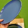 Amazon Basics - Vajilla de gres, color Azul marino, 11 piezas