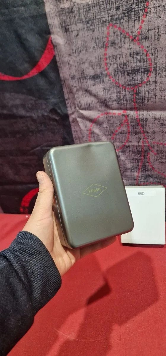 Fossil Men's Derrick Tarjetero de piel