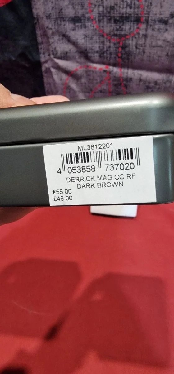 Fossil Men's Derrick Tarjetero de piel