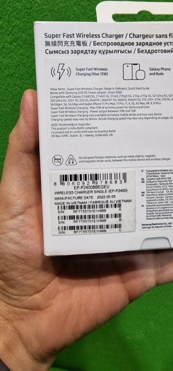 Almohadilla de inducción plana SAMSUNG de carga rápida de 15 W