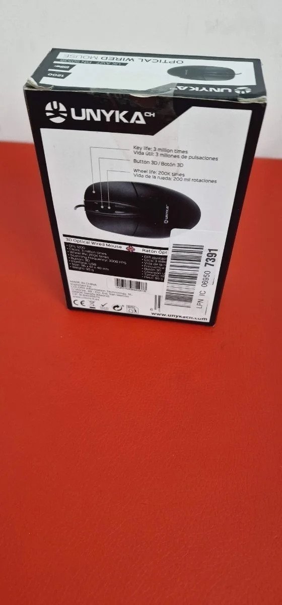 RATON UNYKA UK 127 NEGRO USB/PS2