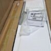Cocina de juguete, disposición en línea, de madera