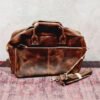 Maletín/bolsa de hombro Kattee de aspecto vintage, de piel