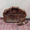 Maletín/bolsa de hombro Kattee de aspecto vintage, de piel