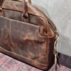 Maletín/bolsa de hombro Kattee de aspecto vintage, de piel