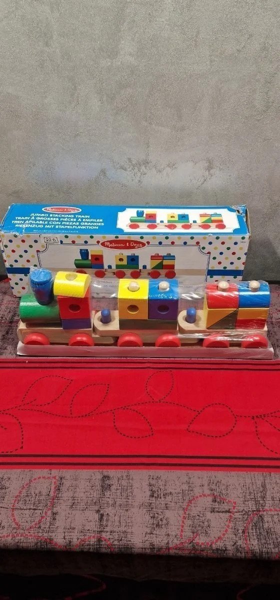 Melissa & Doug Jumbo Stacking Train Classic Construcción y vehículos