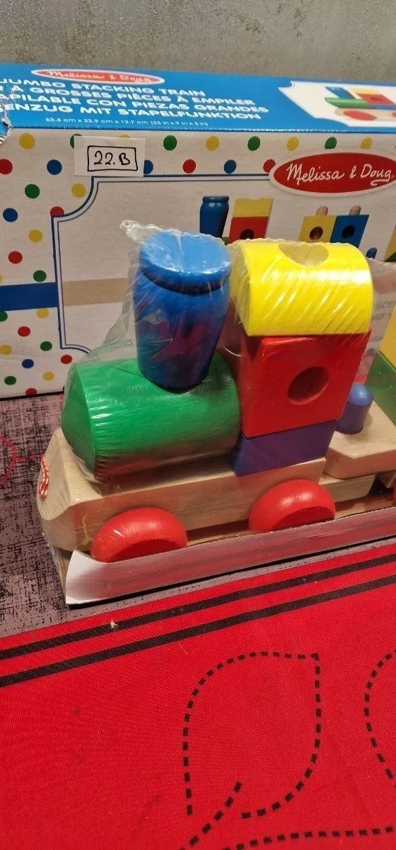 Melissa & Doug Jumbo Stacking Train Classic Construcción y vehículos