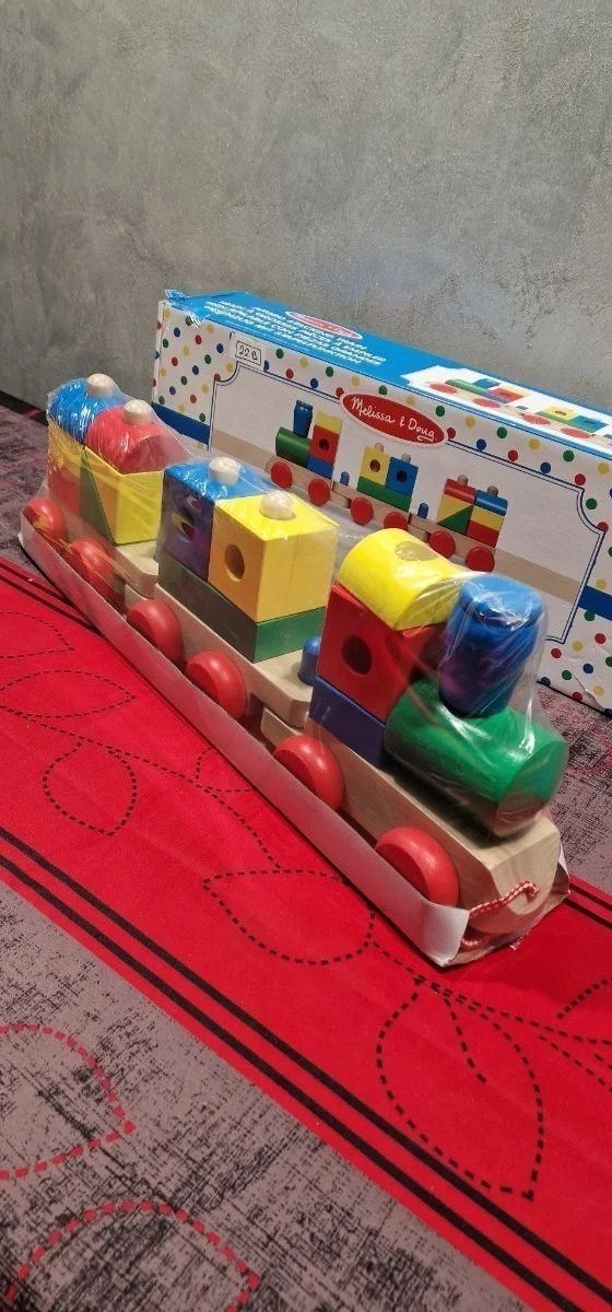 Melissa & Doug Jumbo Stacking Train Classic Construcción y vehículos