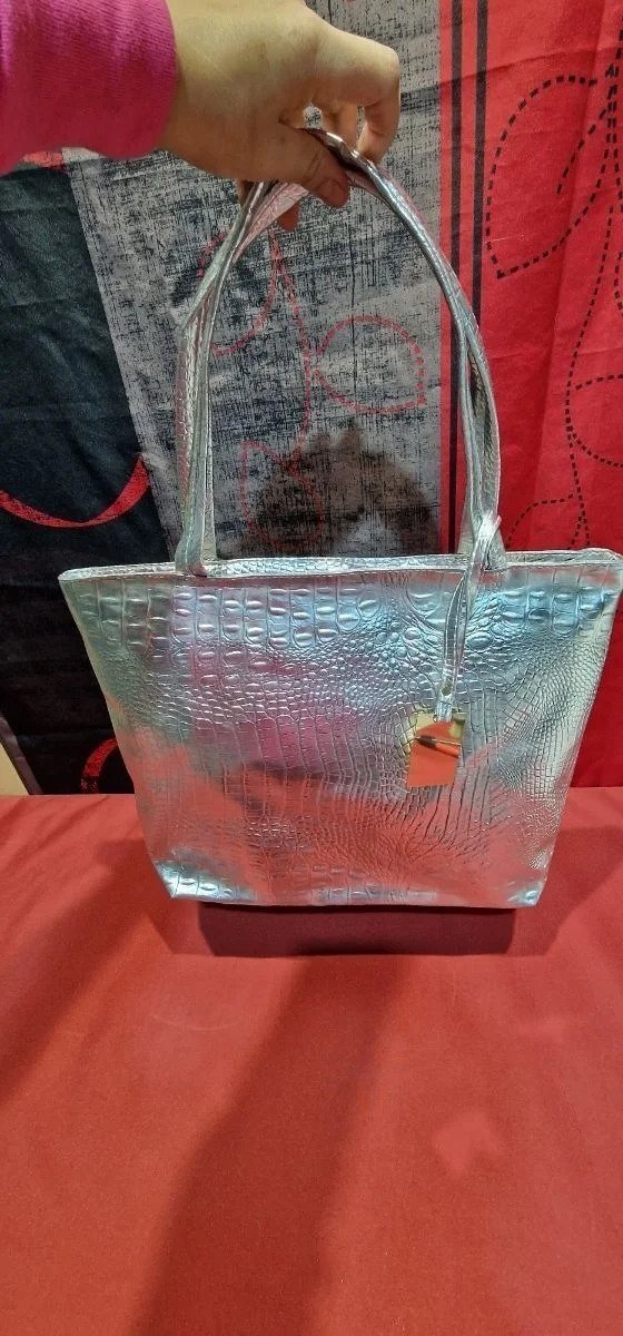 Bolso de hombro para mujer, de piel sintética de cocodrilo