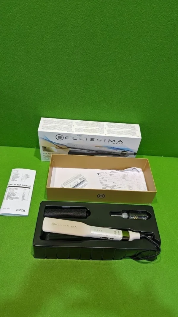 Bellissima Imetec Steam Elixir, plancha de vapor, cabello liso