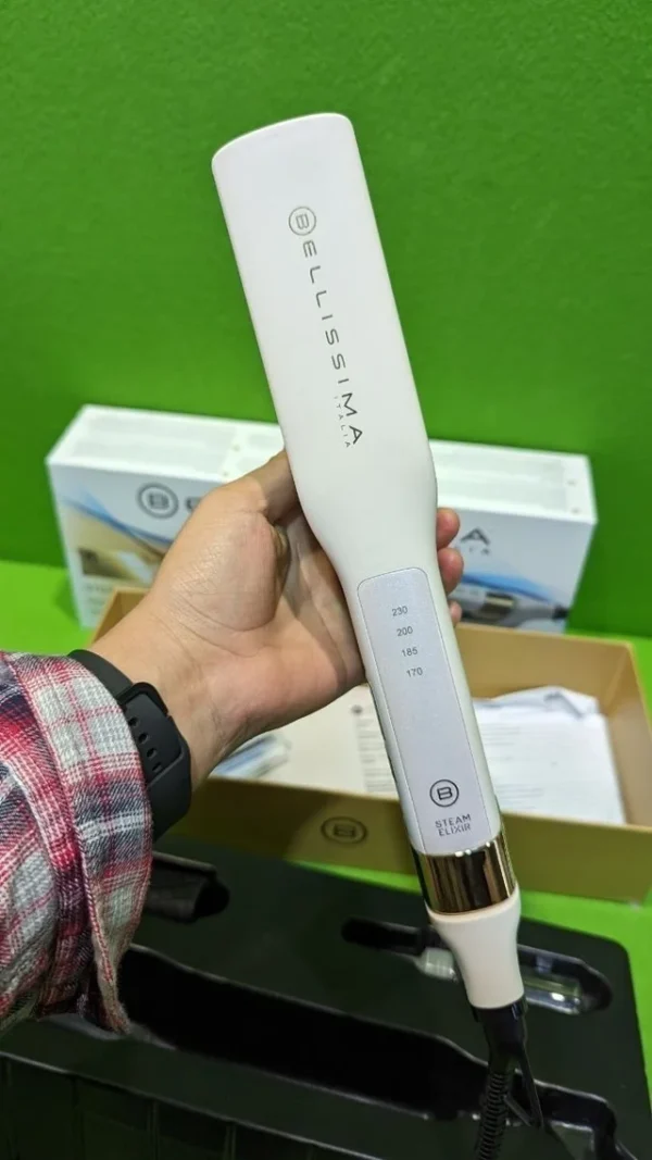Bellissima Imetec Steam Elixir, plancha de vapor, cabello liso