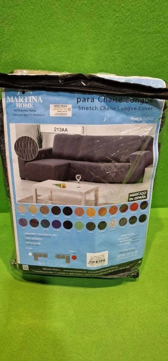 Martina Home Tunez Funda chaise longue Brazo corto derecho Gris