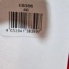 Etiqueta con código de barras y número de serie.