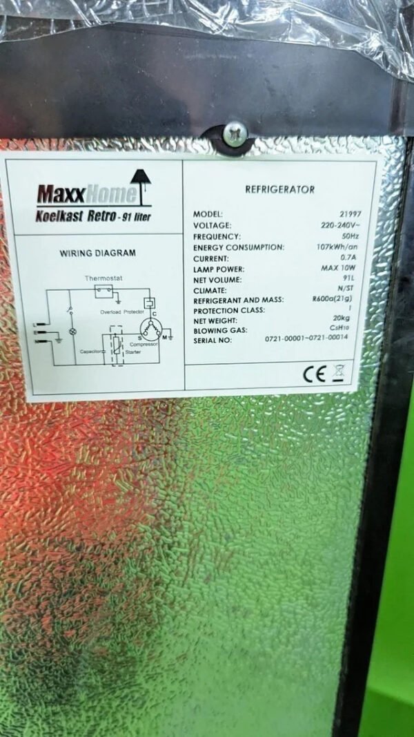 Frigorífico MaxxHome Retro - congelador