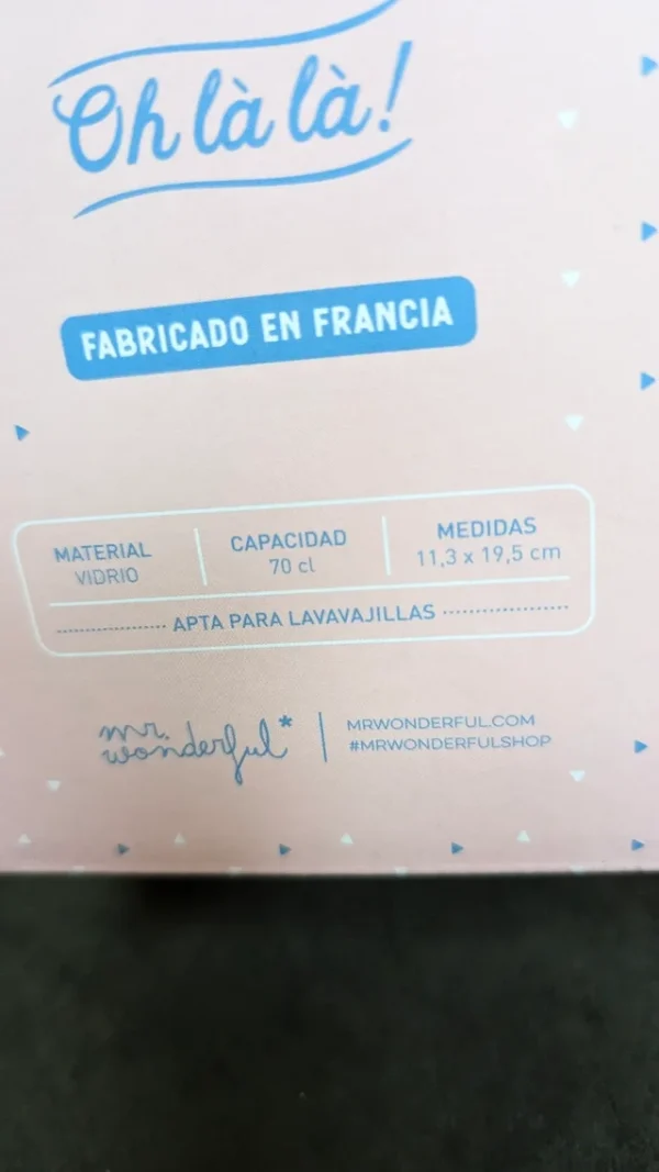 Mr. Wonderful Copa de balón de Vidrio