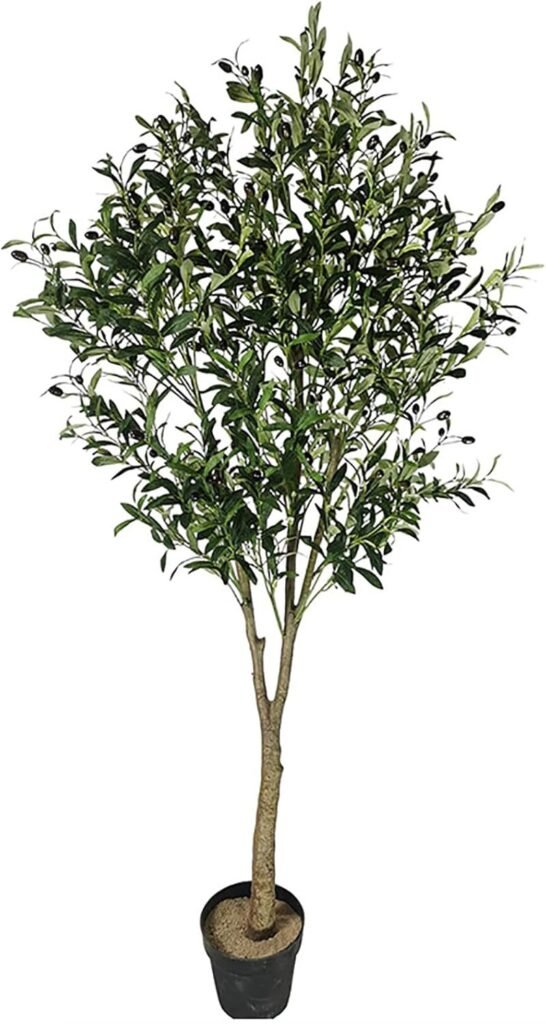 Olivo Falso en Maceta de 180 cm de Alto con Frutos de Aceitunas de plástico