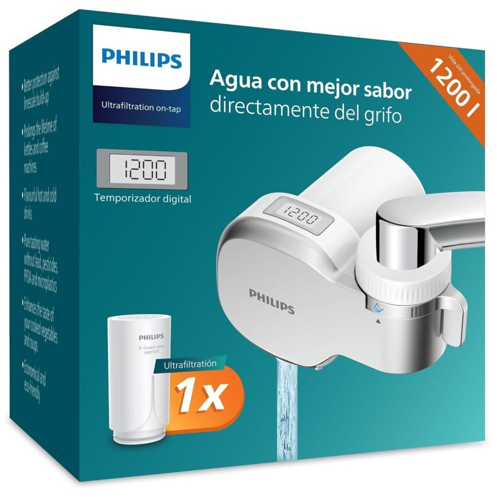 Philips Water Filtro de Grifo ULTRAFILTRACIÓN con PANTALLA DIGITAL