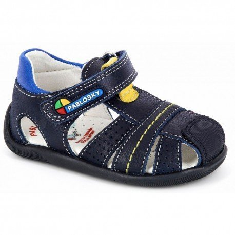 Sandalias de piel para niño de Pablosky talla 19