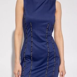 Vestido azul marino sin mangas Love Moschino