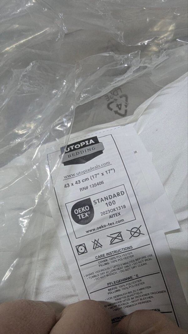 Utopia Bedding Relleno de Cojín 43 x 43 cm (2 Unidades)