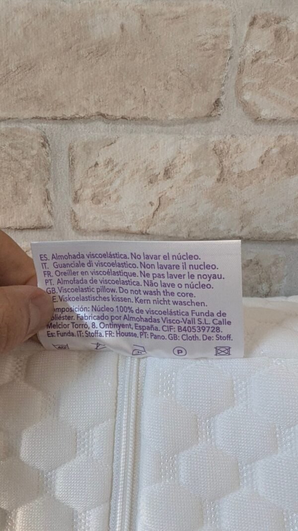 Almohada viscoelástica Todocama con funda acolchada