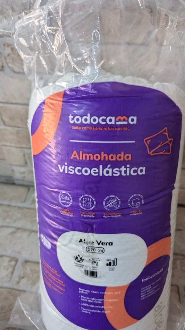 Todocama - Almohada viscoelástica, 120 cm núcleo Compacto