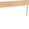 254M - furni24 Escritorio de Acero 160 x 80 x 75 cm, Roble