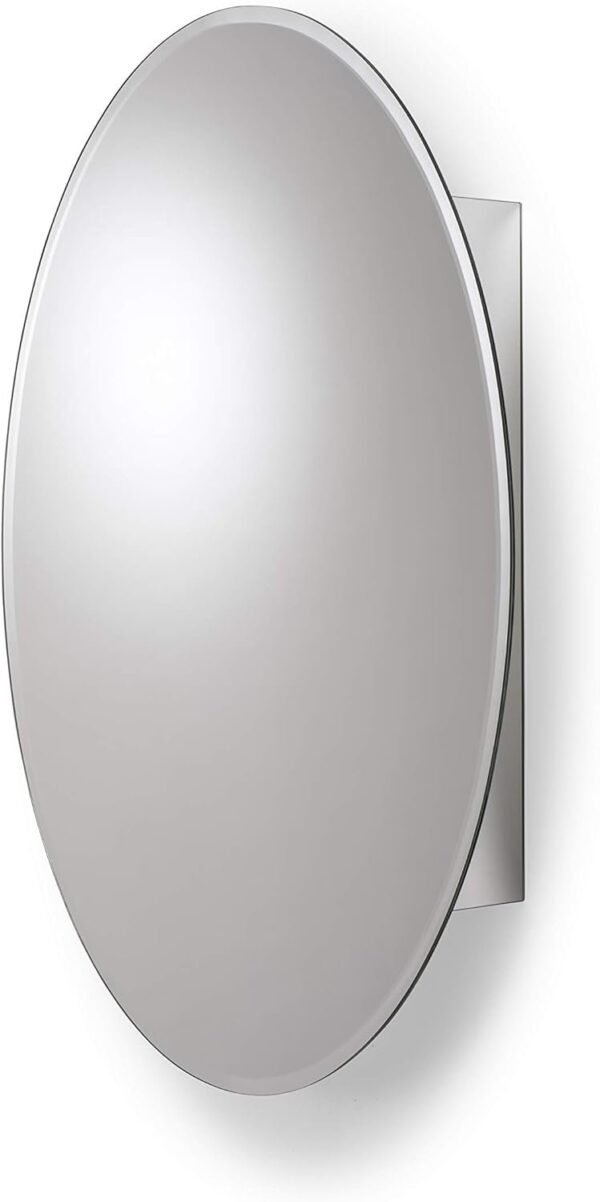 255M - Armario de aluminio ovalado de 1 puerta, 53,5 x 78,5 cm