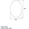 255M - Armario de aluminio ovalado de 1 puerta, 53,5 x 78,5 cm