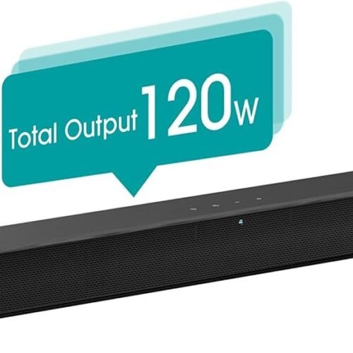 274M - Hisense HS205G - Barra de Sonido 2.0, 120W, Dolby Audio, DTS Virtual X, Bluetooth, HDMI ARC/Optical/USB, 4 Modos de Sonido
