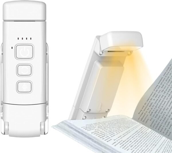 299M - Lámpara de lectura con pinza para libros, recargable por USB