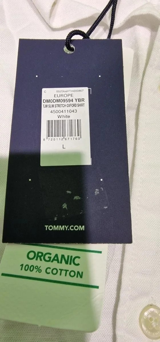 336D - Tommy Jeans Original Stretch Camisa Talla L