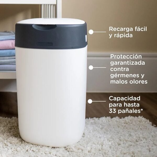 37C - Tommee Tippee Contenedor para Pañales,  Incluye 3 Recambios